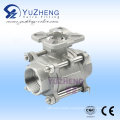 Stainless Steel 304/316 3PC Ball Valve with ISO Mounting Pad